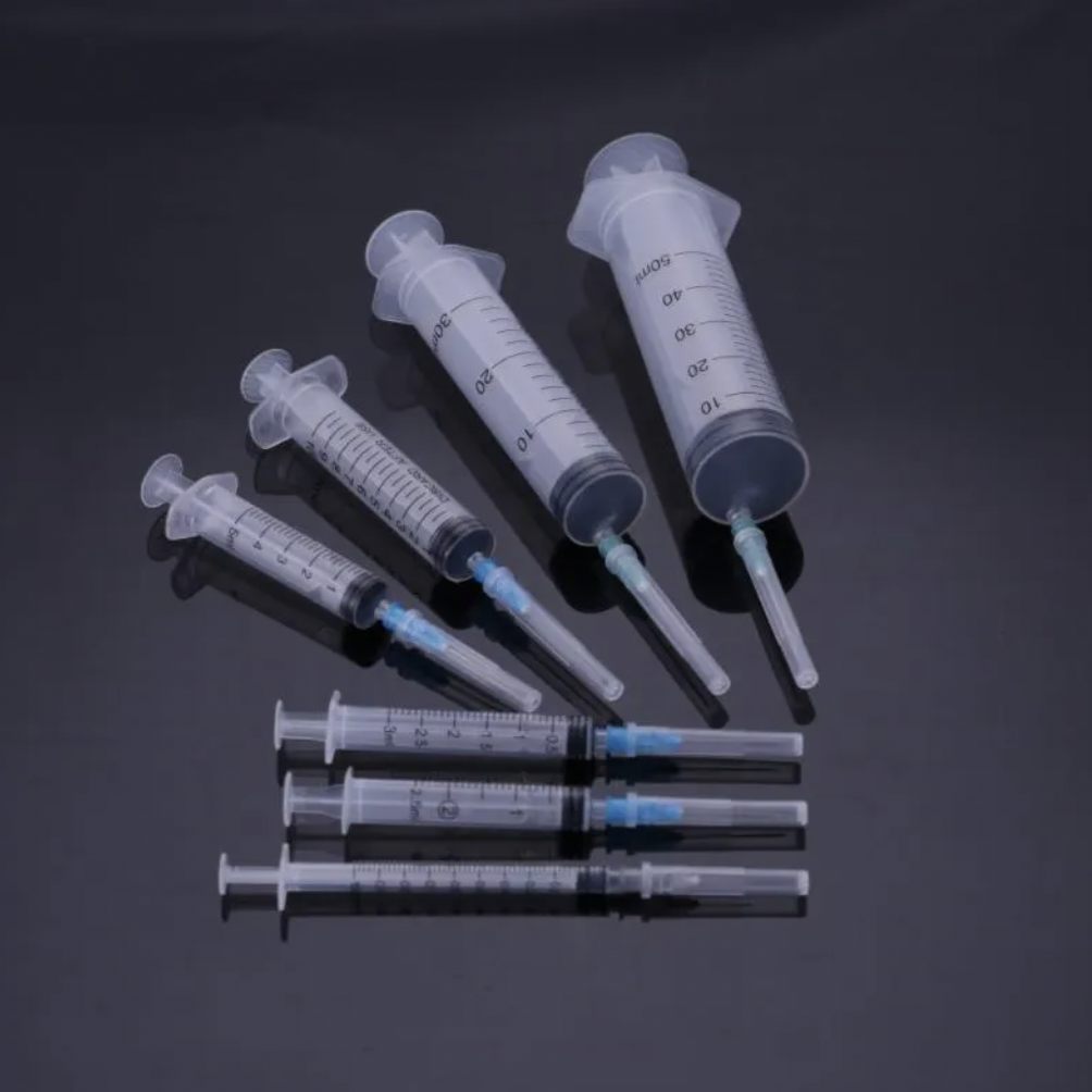 Steroid Irrigation Disposable Insulin Medical Injection Plastic Syringe with Hypodermic Needles