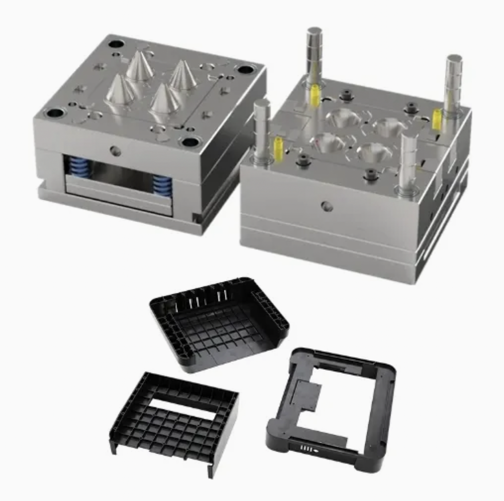  Good-Price Professional Injection Molding Manufacturer PA PC PP PU PVC ABS HDPE Silicone Plastic Injection Molding Plastic Molds for Auto/Forklift Frame Parts
