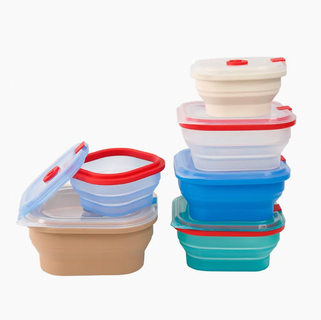 Reusable Stacking Lunch Boxes Kitchen Silicone Baby Food Storage Containers Stacking Container Set