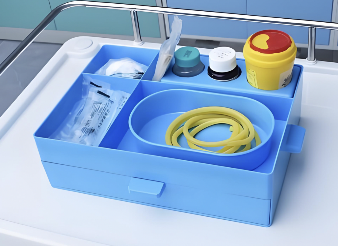 Injection molding Sterilant-Compatible Molded PSU/PP Tray 