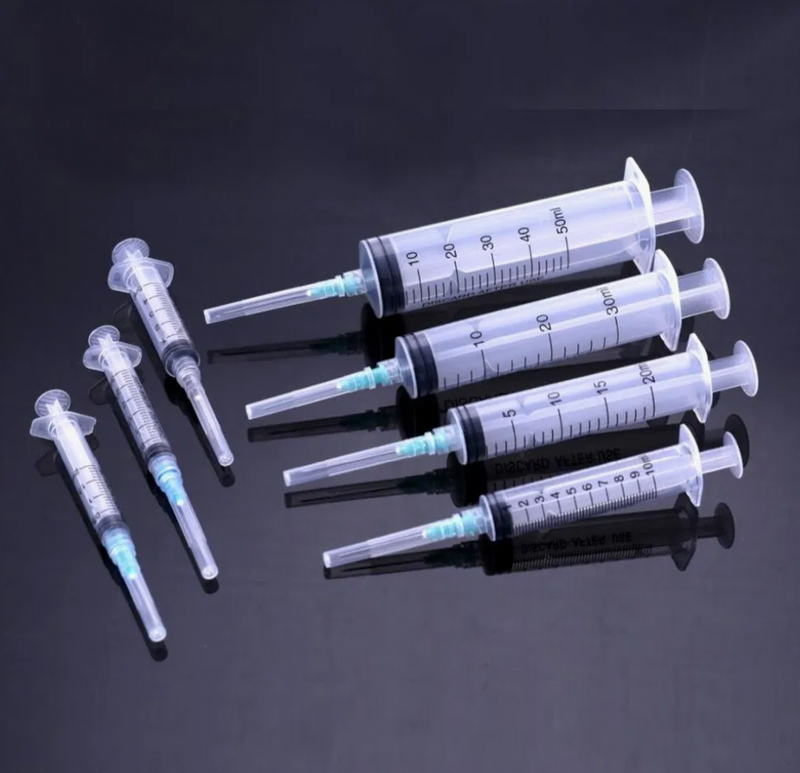 Steroid Irrigation Disposable Insulin Medical Injection Plastic Syringe with Hypodermic Needles