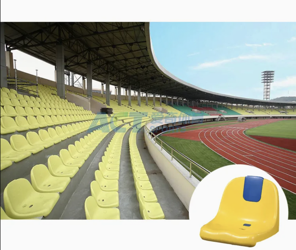 PP Injection Molded Fixed Plastic Stadium Chair, Plastic Bucket Seat for Football Stadium