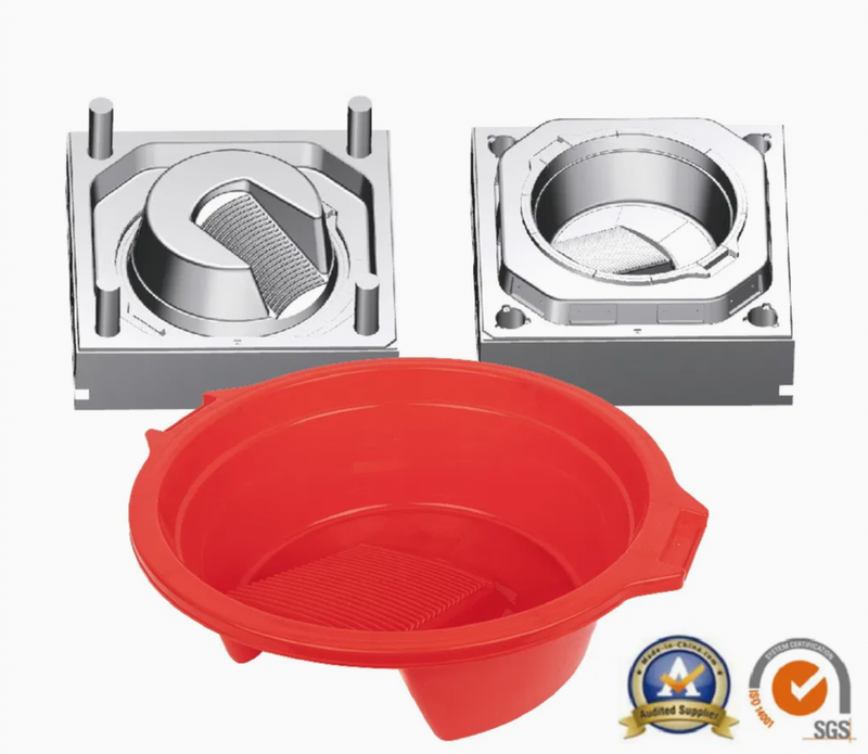 Customized Plastic Injection Moulds Wash Basin with Board Mould Big Basin Mould
