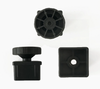 Custom Plastic Injection Molded Cabinet Parts Adjustable Leg/Feet Plastic Parts by PVC/ABS/PP/PE/PA6/PA66