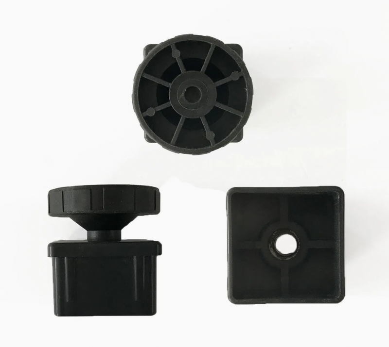 Custom Plastic Injection Molded Cabinet Parts Adjustable Leg/Feet Plastic Parts by PVC/ABS/PP/PE/PA6/PA66