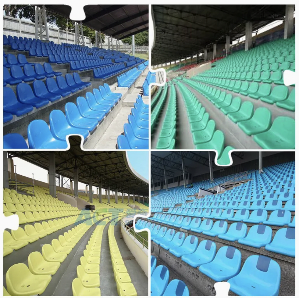 PP Injection Molded Fixed Plastic Stadium Chair, Plastic Bucket Seat for Football Stadium